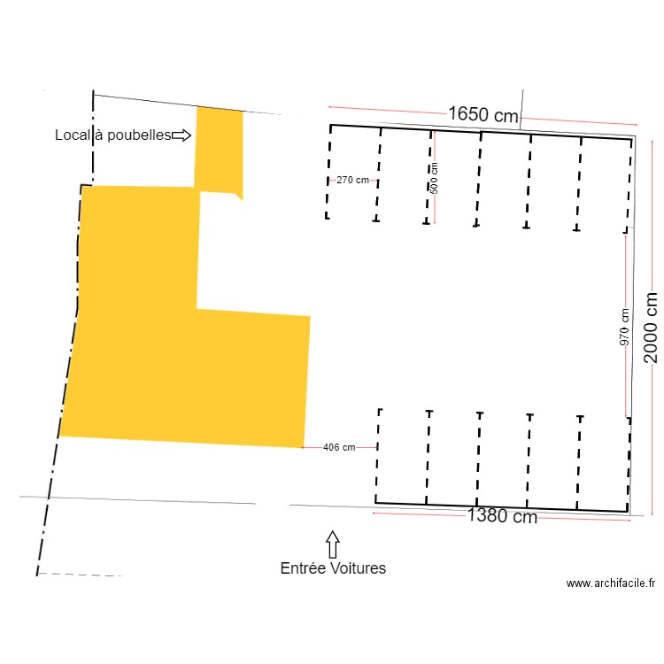 parking Mézy places larges. Plan de 0 pièce et 0 m2