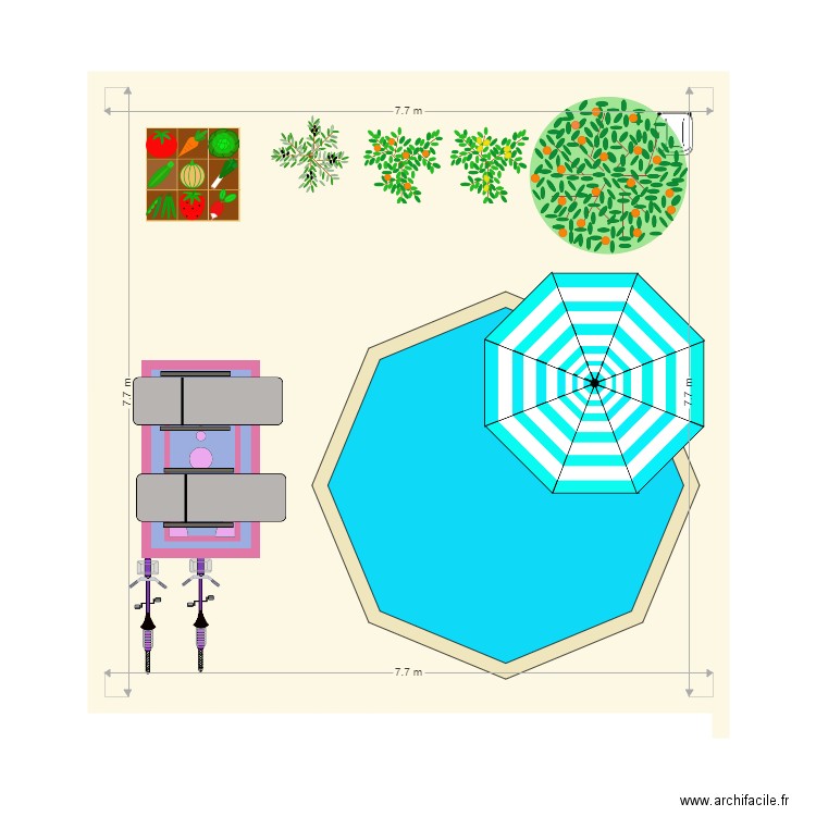 JARDIN COOL. Plan de 0 pièce et 0 m2