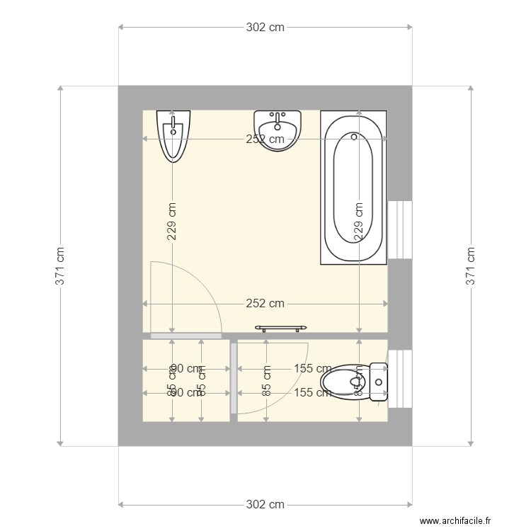 court. Plan de 0 pièce et 0 m2