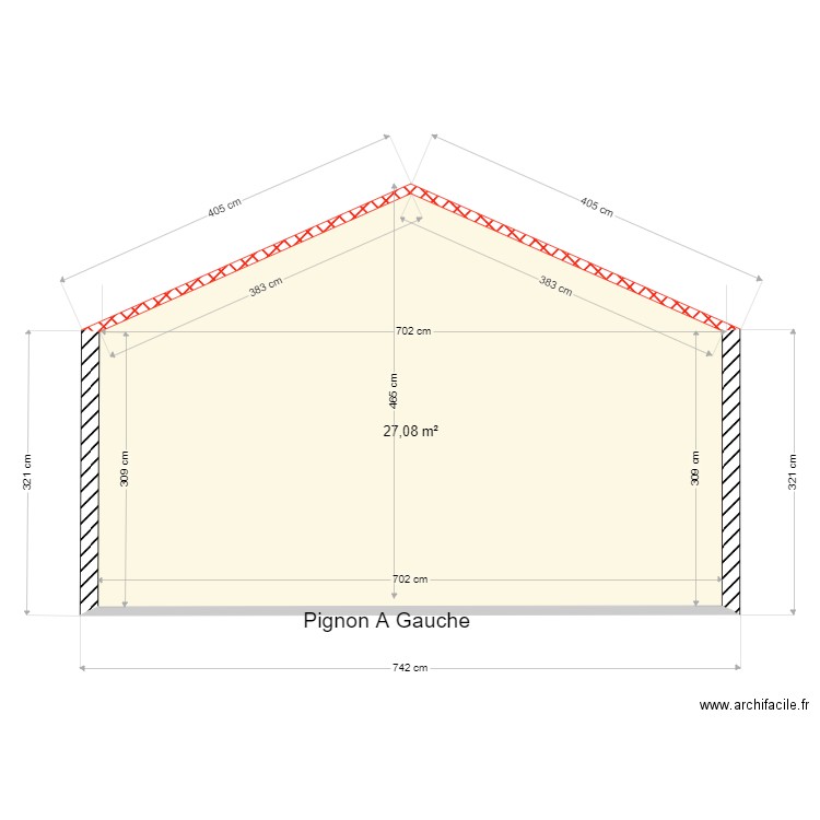 plan coupe. Plan de 0 pièce et 0 m2