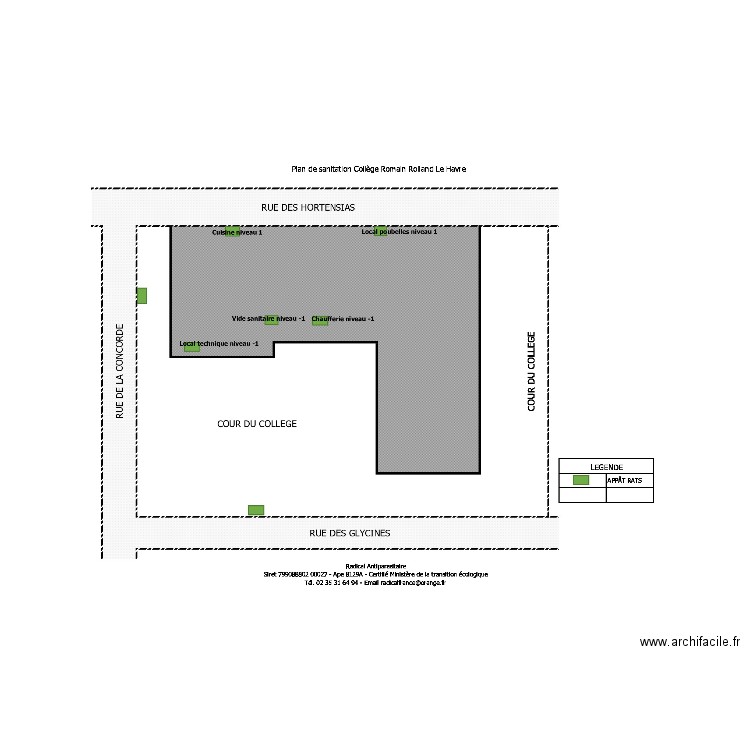 COLLEGE ROMAIN ROLLAND LE HAVRE. Plan de 0 pièce et 0 m2