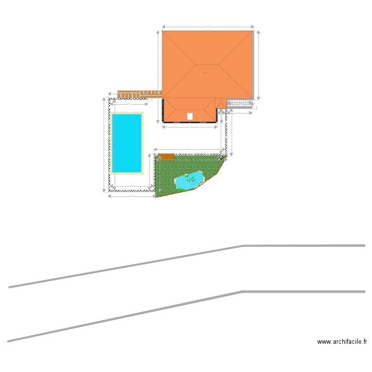 terrasse . Plan de 0 pièce et 0 m2