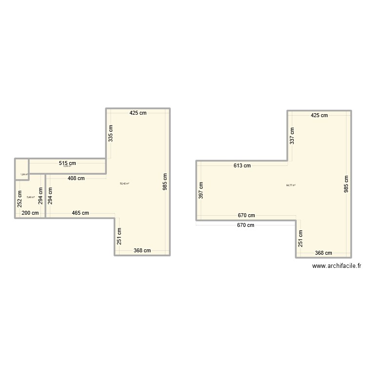 Aaa2. Plan de 5 pièces et 129 m2