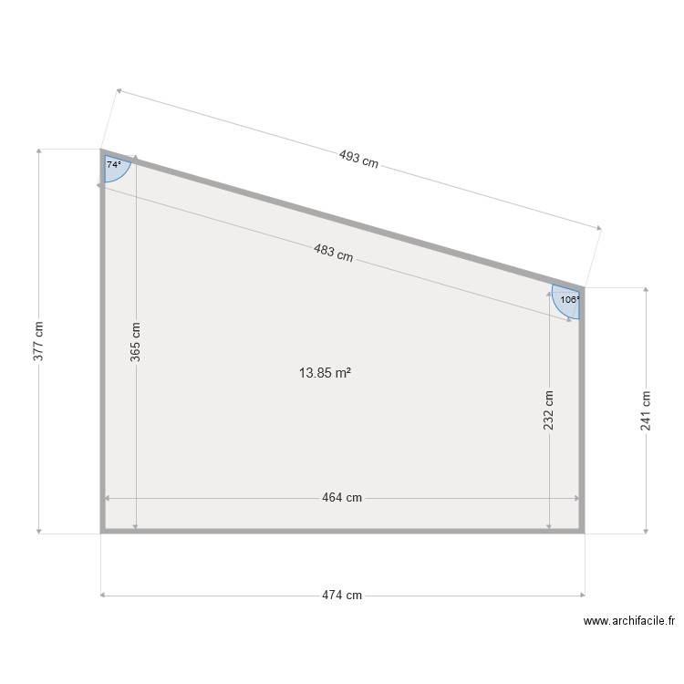 Emplacement porte de garage actuelle. Plan de 0 pièce et 0 m2