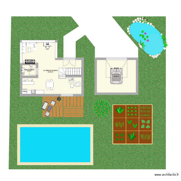 Small Contemporary house progress. Plan de 0 pièce et 0 m2