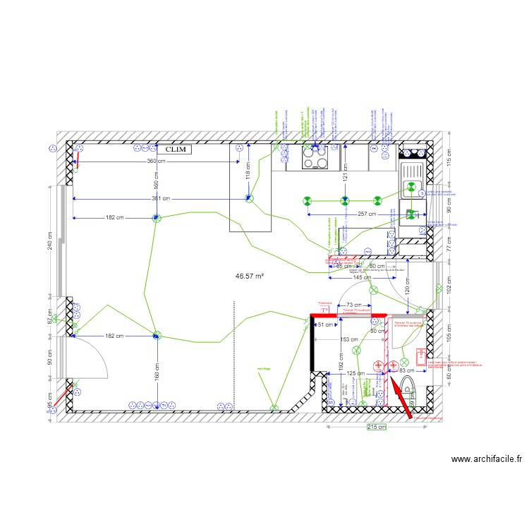 Plan Modif RDC final V2. Plan de 0 pièce et 0 m2