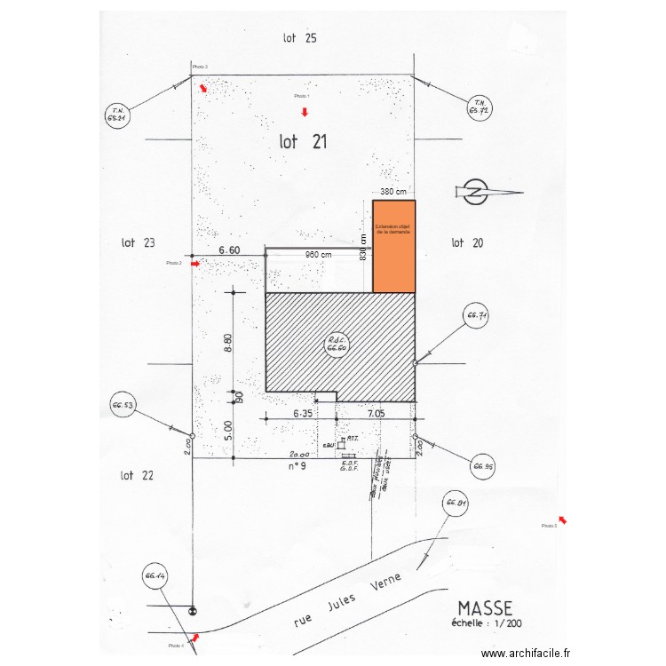 MASSE. Plan de 0 pièce et 0 m2