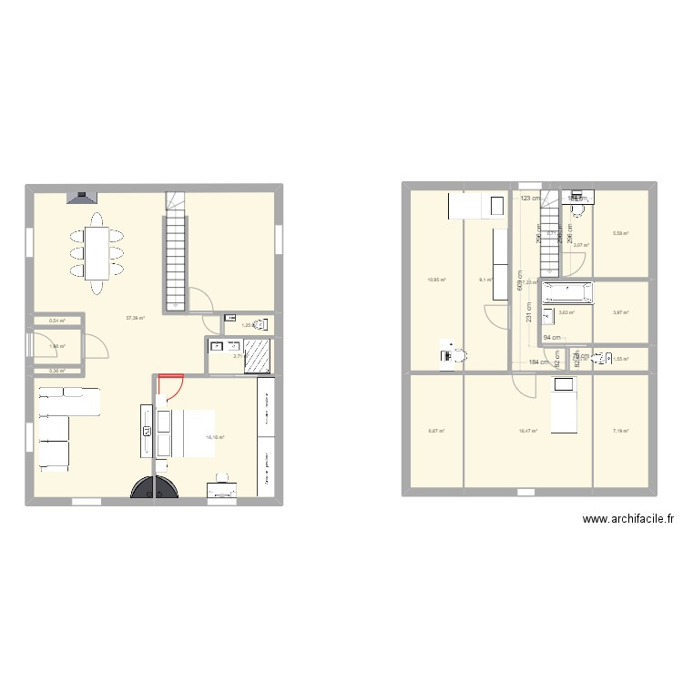 LouisP. Plan de 20 pièces et 157 m2