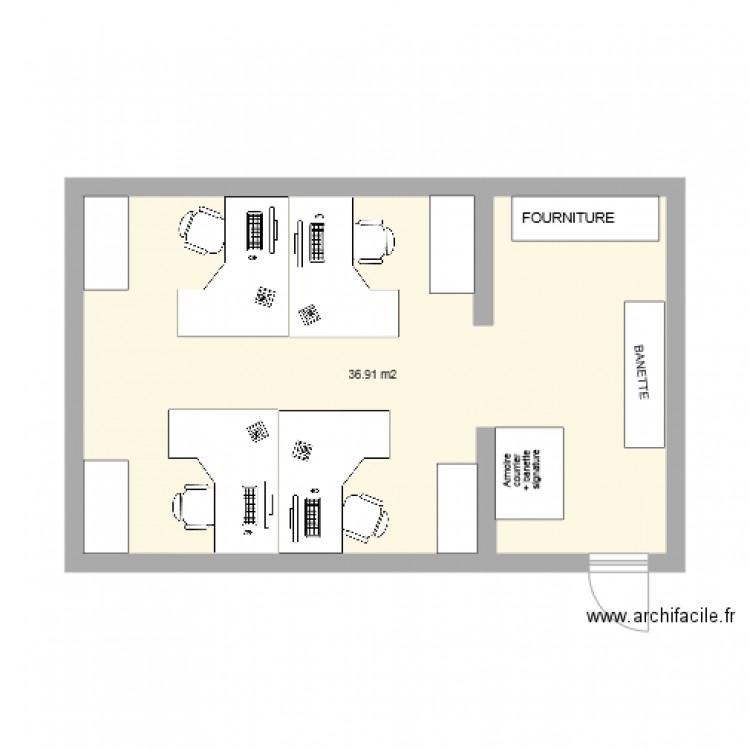 bureau secretariat. Plan de 0 pièce et 0 m2