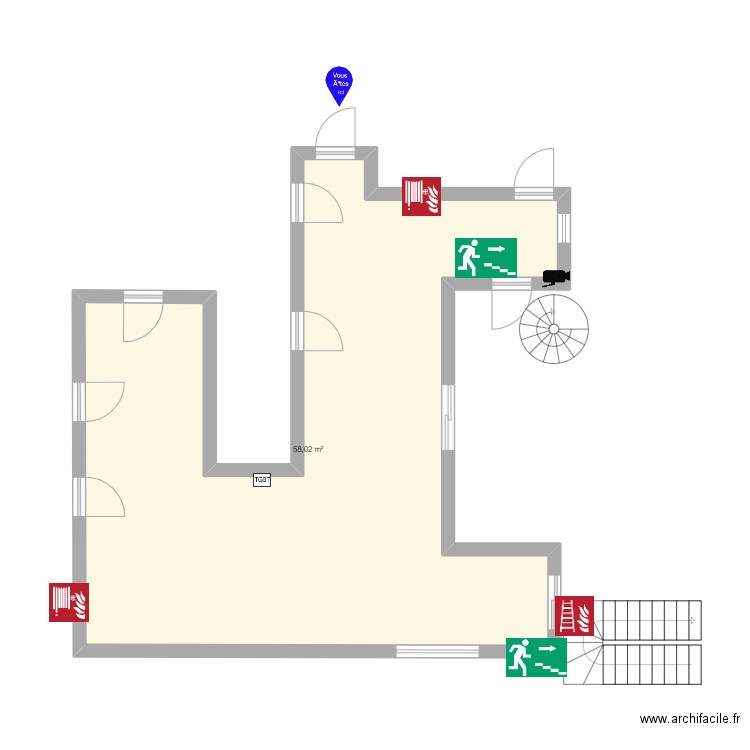 GCS. Plan de 0 pièce et 0 m2