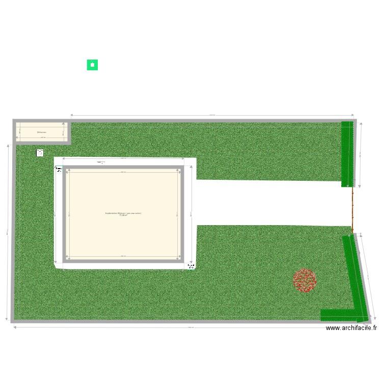 implantation maison. Plan de 0 pièce et 0 m2