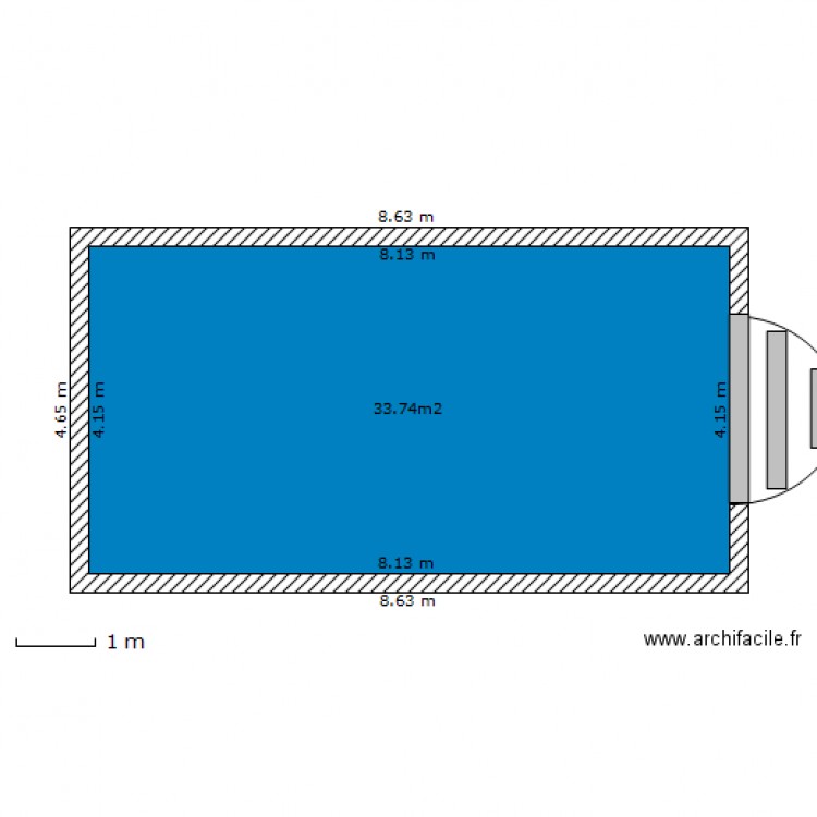 Piscine 8mx4m. Plan de 0 pièce et 0 m2