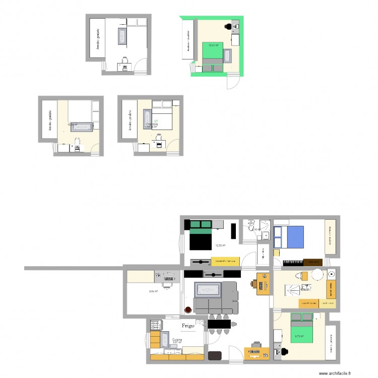 Ma Chambre. Plan de 0 pièce et 0 m2