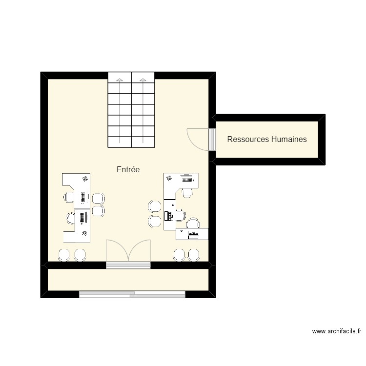 mairie. Plan de 3 pièces et 19 m2