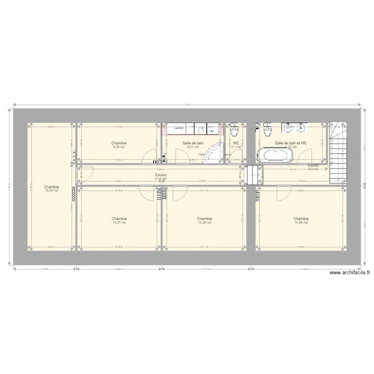 Precepteur etage. Plan de 0 pièce et 0 m2