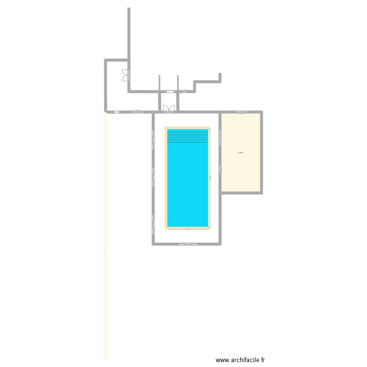 test. Plan de 1 pièce et 47 m2