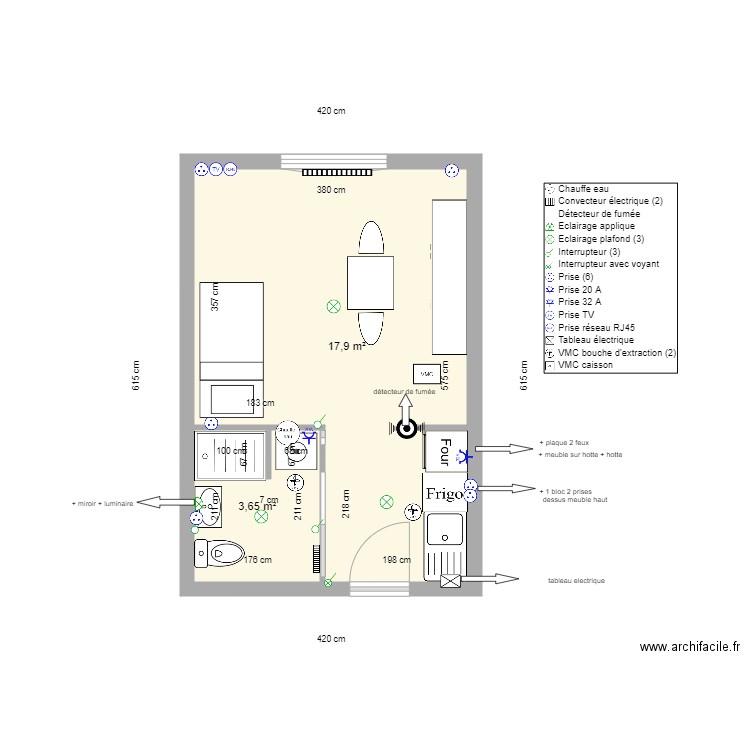 M ARNOUX . Plan de 0 pièce et 0 m2