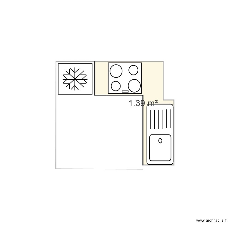 Cuisine. Plan de 0 pièce et 0 m2