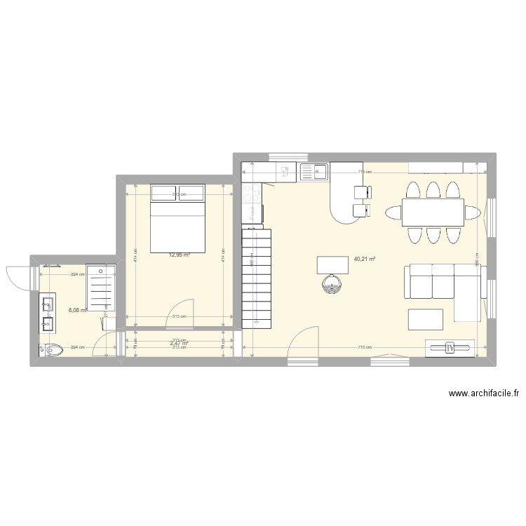 Maison RDC. Plan de 0 pièce et 0 m2