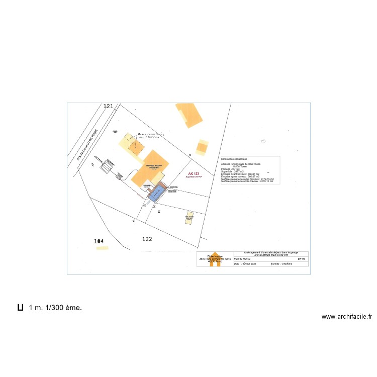 01 Plan de situation et références cadastrales. Plan de 0 pièce et 0 m2