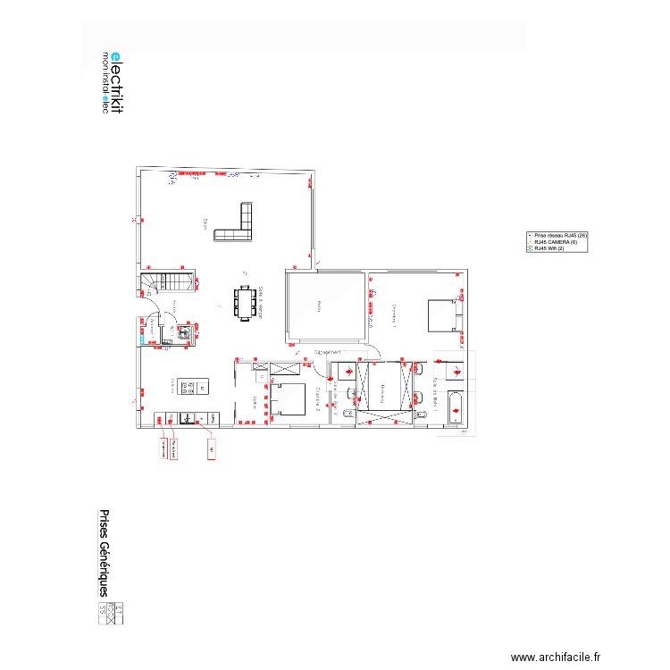 RJ45 - RDC. Plan de 0 pièce et 0 m2