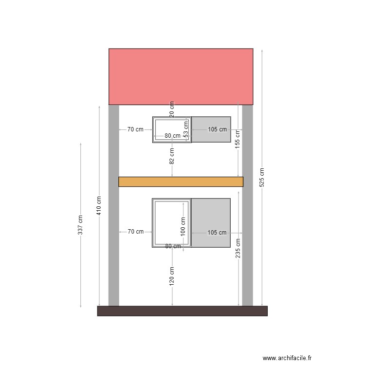 facade route brem. Plan de 0 pièce et 0 m2