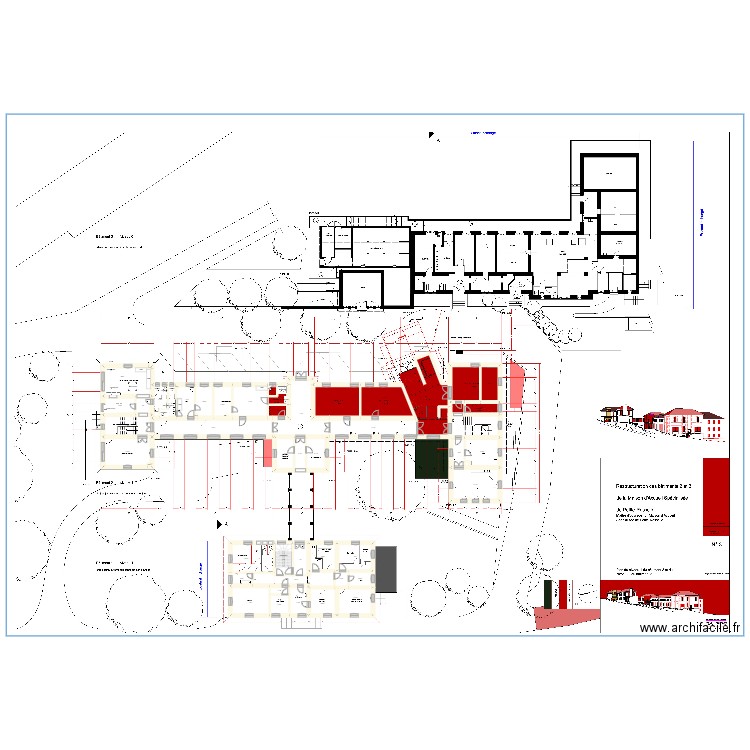 NIVEAU 1 BATIMENT 1 et 2 - PETITE ROSELLE. Plan de 0 pièce et 0 m2