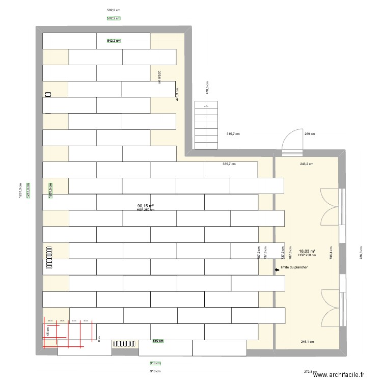 plancher danse. Plan de 0 pièce et 0 m2