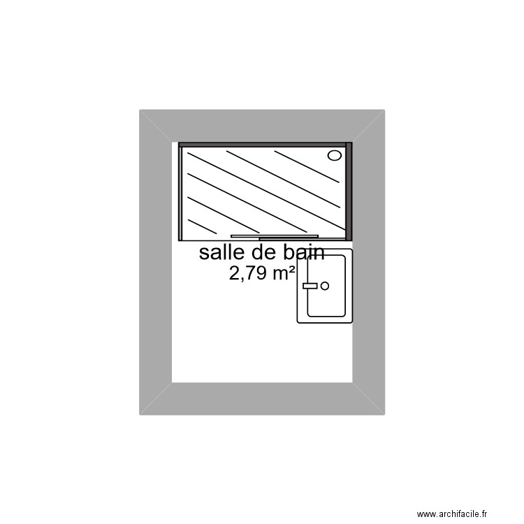 salle de bain simple. Plan de 0 pièce et 0 m2