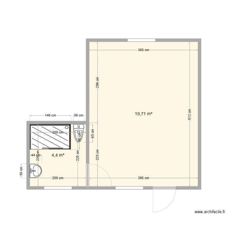 Chbre hôtel Ndendé. Plan de 0 pièce et 0 m2