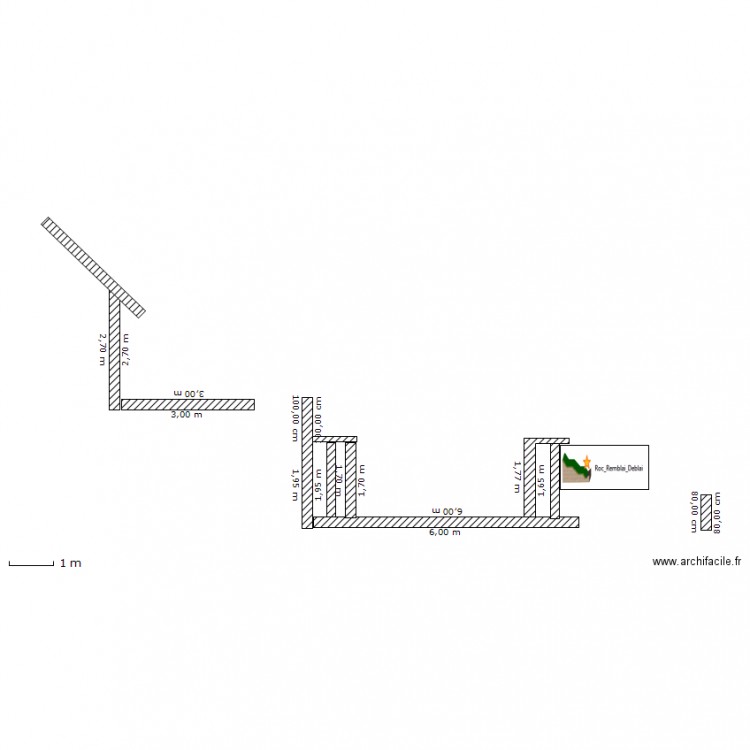 coupe piscine. Plan de 0 pièce et 0 m2