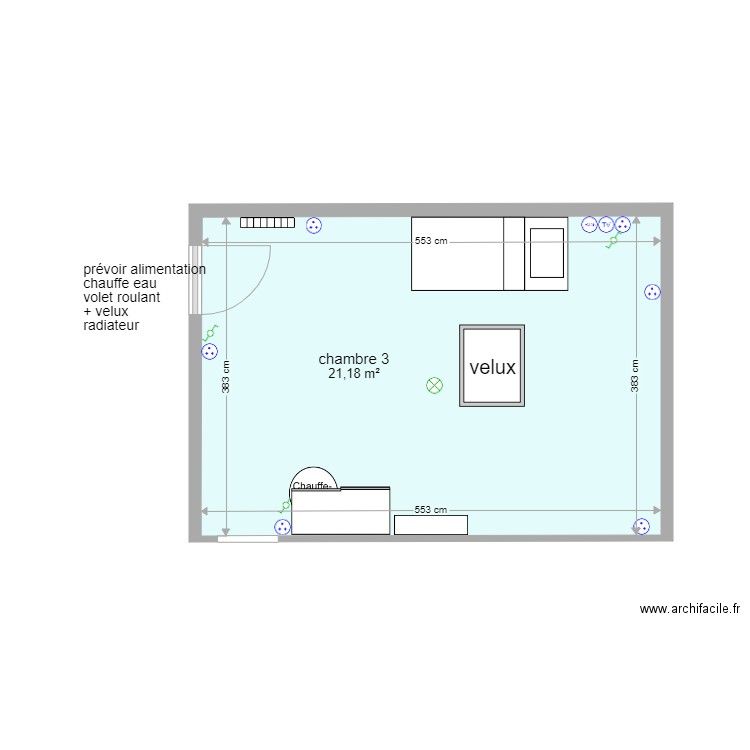 Chambre 3 définive. Plan de 0 pièce et 0 m2