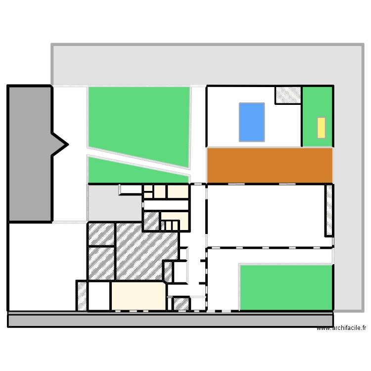 la clef des chateaux . Plan de 43 pièces et 1473 m2