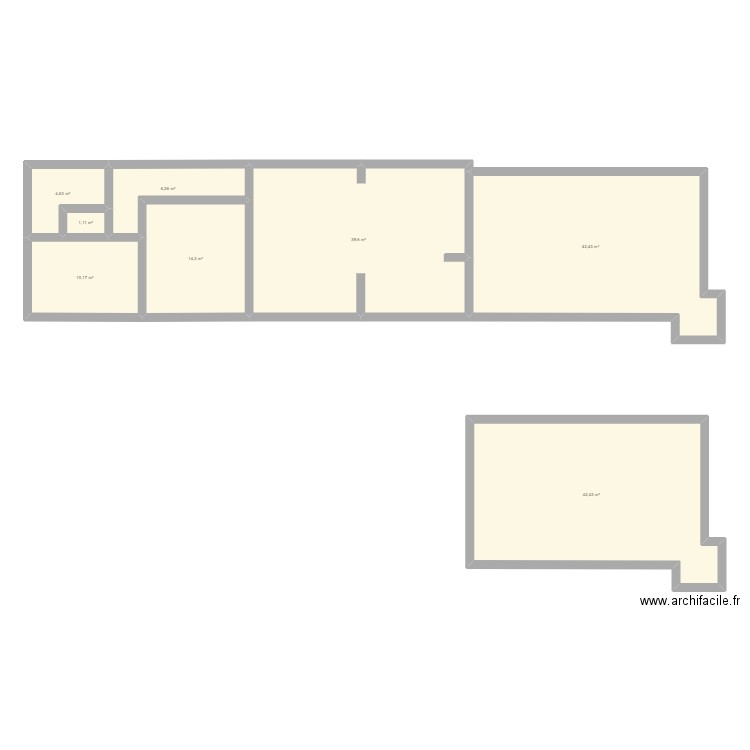 Plan maison à échelle. Plan de 8 pièces et 161 m2