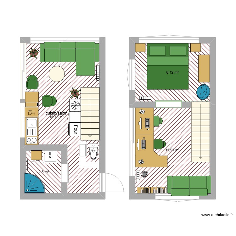 tini house. Plan de 0 pièce et 0 m2