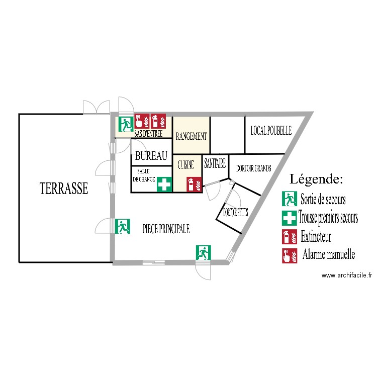 micro creche. Plan de 0 pièce et 0 m2