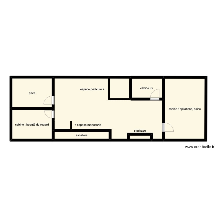 institut rdc. Plan de 8 pièces et 91 m2