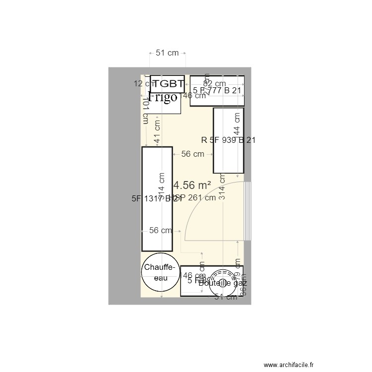 Arriére Cuisine V1. Plan de 0 pièce et 0 m2