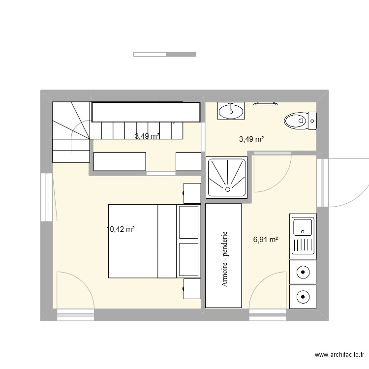 RDC chambre. Plan de 0 pièce et 0 m2