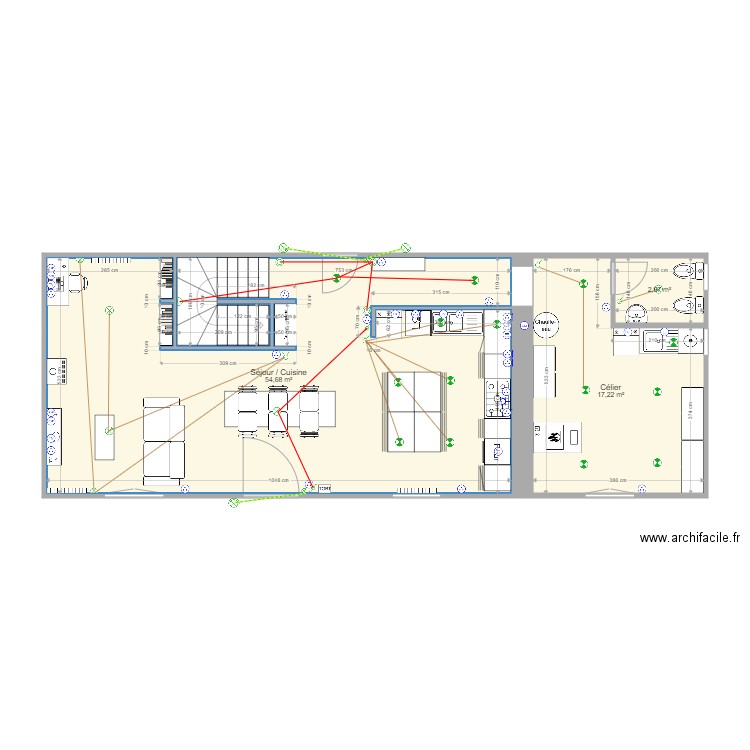 Monein RDC Projet 2 élec. Plan de 0 pièce et 0 m2