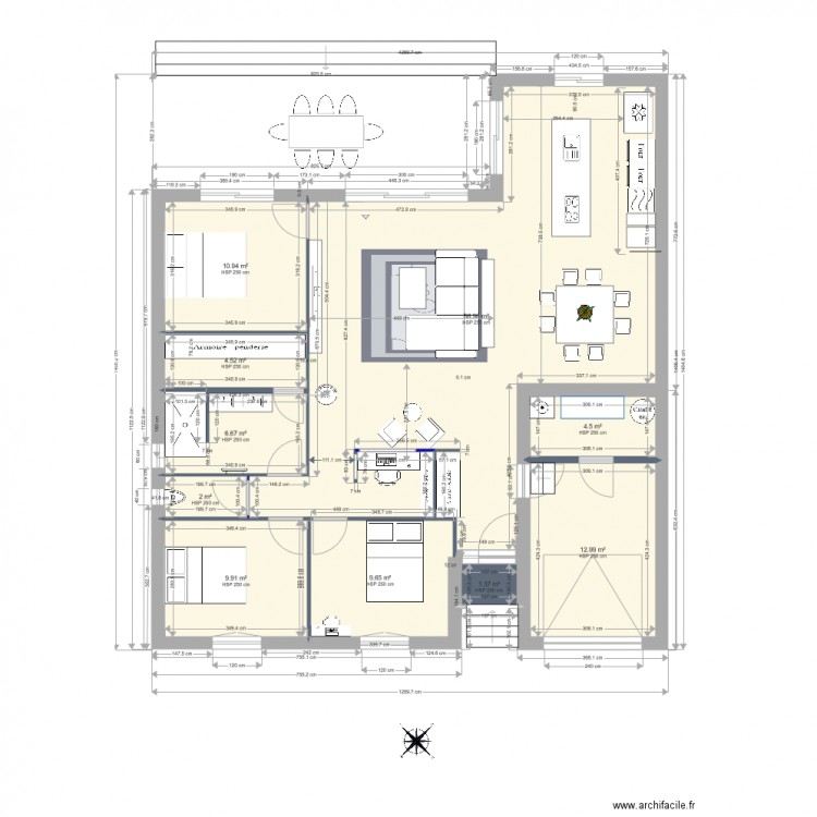 maison cabriere avec agrandissement chambres. Plan de 0 pièce et 0 m2