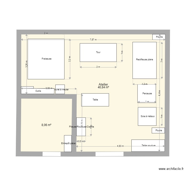 Plan atelier mécanique labo Hestum 2. Plan de 0 pièce et 0 m2