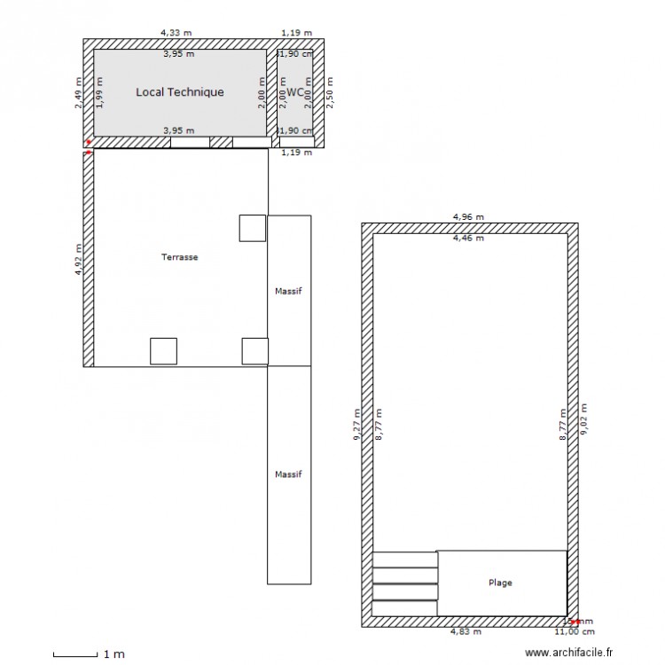 Espace Piscine2. Plan de 0 pièce et 0 m2