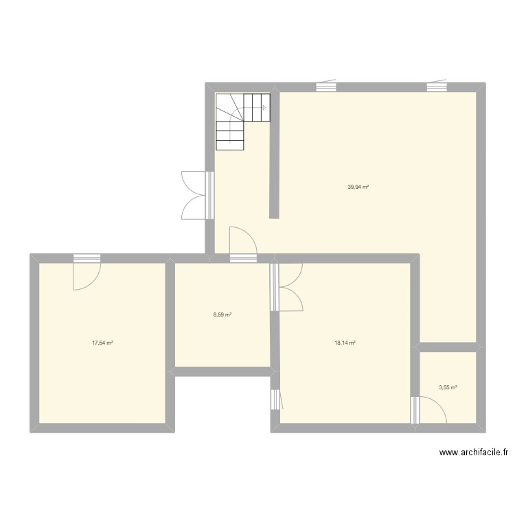 maison2. Plan de 5 pièces et 88 m2