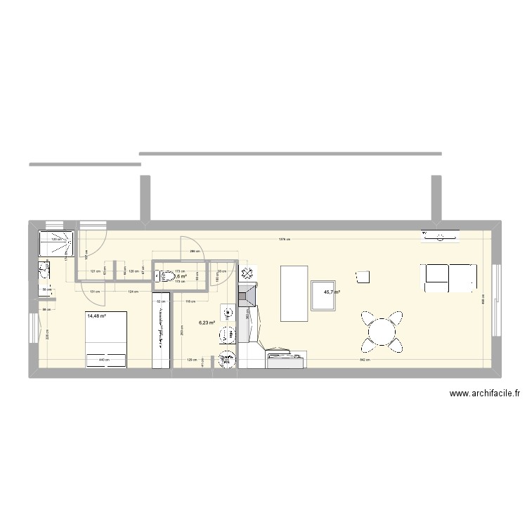 Cendrine 2. Plan de 4 pièces et 68 m2