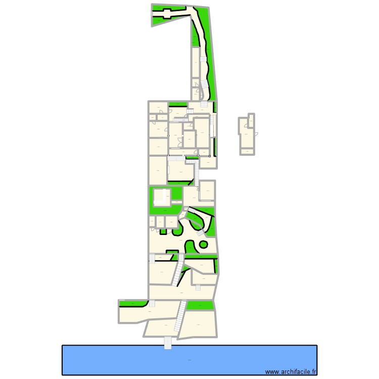 Casa Marimba _02. Plan de 74 pièces et 1540 m2