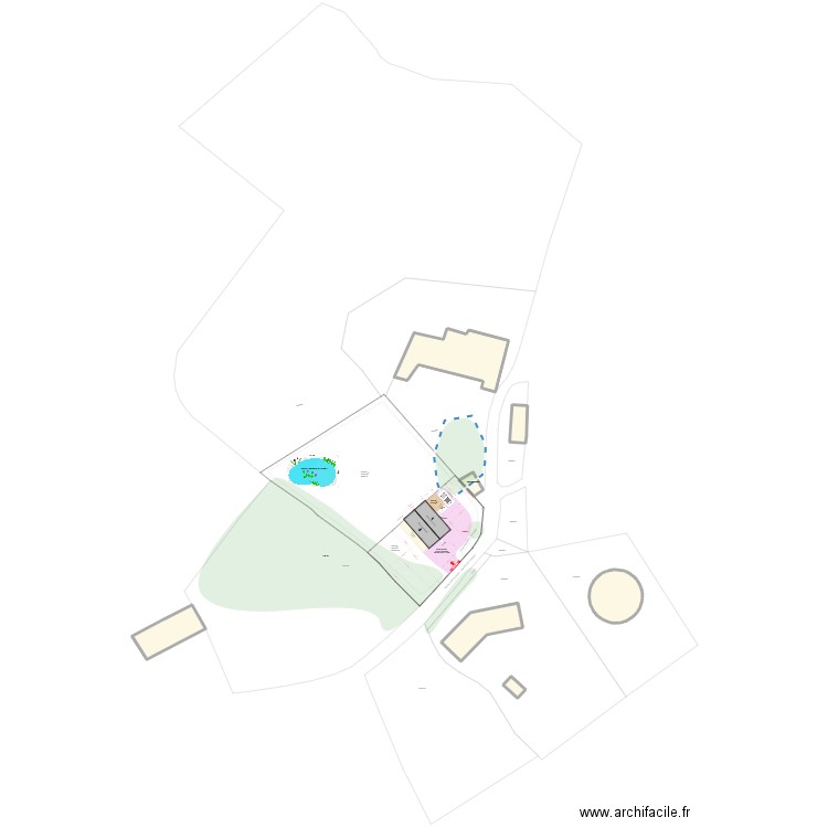 masse. Plan de 7 pièces et 951 m2