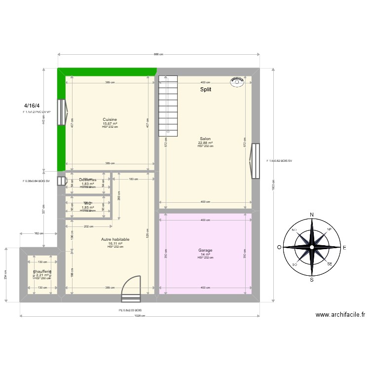  ML25000113  TITA. Plan de 15 pièces et 150 m2