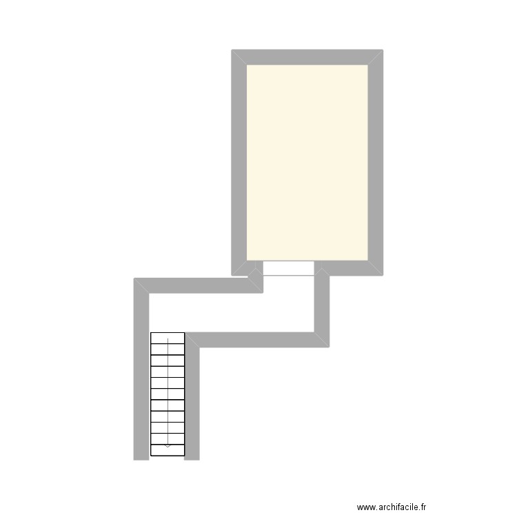 Zwevegem - Bellegemstraat 52 B - kelder. Plan de 1 pièce et 7 m2