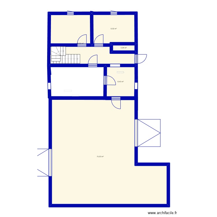 garage. Plan de 5 pièces et 111 m2